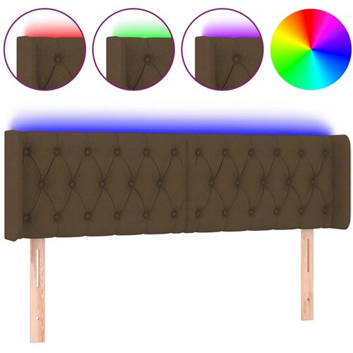 Maison Chic LED Posteljno vzglavje - Vzglavna omarica - Nočna omarica temno rjavo 163x16x78/88 cm blago, (21709473) Cene
