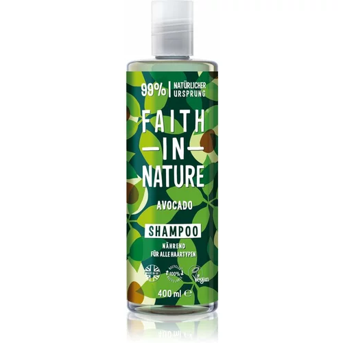 FAITH IN NATURE Avocado negovalni šampon za vse tipe las 400 ml