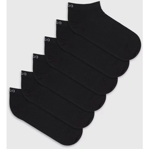 Hugo Čarape 6-pack za žene, boja: crna