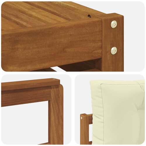 Set vanjskih sofa 9 kom. Prirodna i krem 79 x 79 x 37 cm Slike