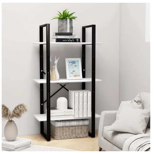 Den Regal s policami bel 60x30x105 cm iverna plošča