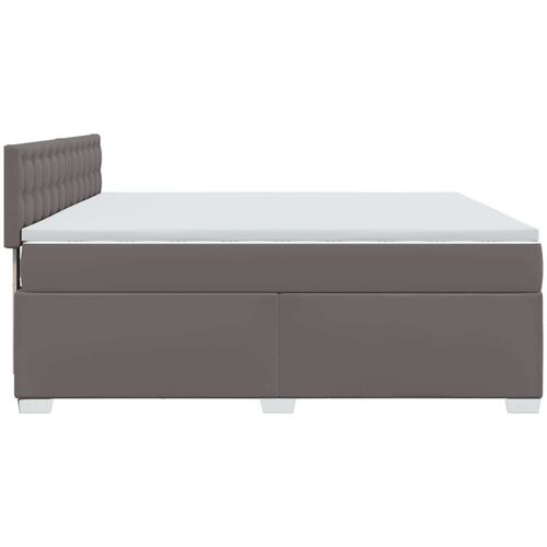 vidaXL Krevet s oprugama i madracem sivi 180 x 200 cm od umjetne kože Cijene