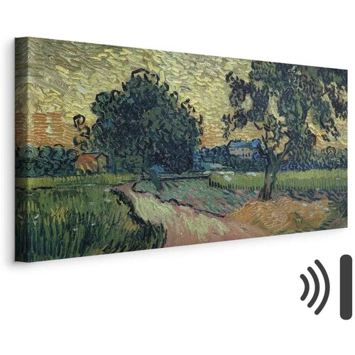  Slika - Vincent Van Gogh &ndash; Landscape with the Chateau of Auvers at Sunset 120x60 Akustična Cijene