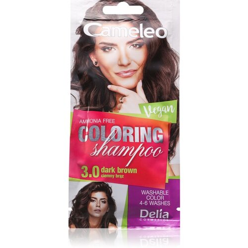 Delia Cosmetics Cameleo Coloring Shampoo šampon za toniranje za kosu nijansa 3.0 Dark Brown 40 ml Cijene