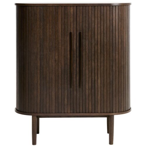 Unique Furniture Ormarić u dekoru hrasta s kliznim vratima u tamnoj prirodnoj boji 100x118x40 cm Meta &ndash; Cijene