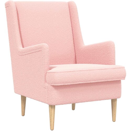  Fotelja s footstoolom 2 kom. Ružičasta Boucl&amp;eacute; 79 x 79 x 87,5 cm Slike