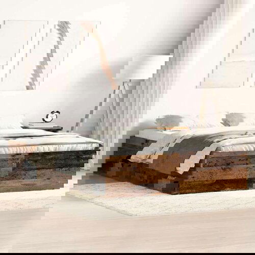  Okvir kreveta bez madraca staro drvo 135x190 cm Slike