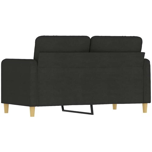  Dvosjed od tkanine crni 120 cm Slike