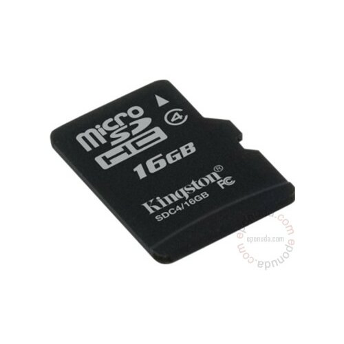 Kingston MicroSDHC 16GB Class 4 SDC4/16GBSP memorijska kartica Slike