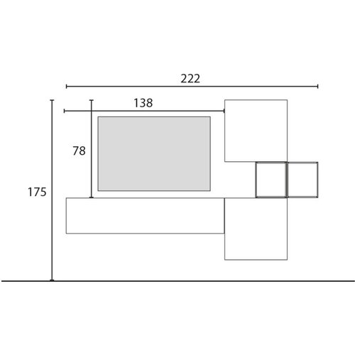 LC Mobili Stenska TV omarica z moduli, dol�ina 222 cm, vi�ina 175 cm - INFINITY 2.0 900053 Cene
