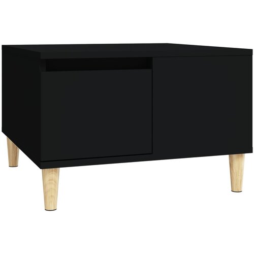 Maison Chic Klubska mizica - kavna mizica - Nizka mizica črna 55x55x36,5 cm inženirski les, (21754757) Cene