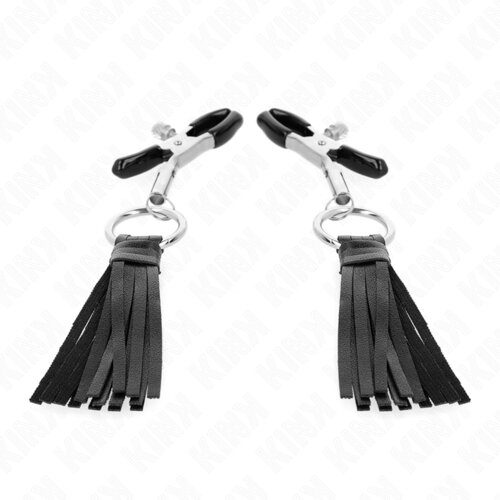 Kink &amp;Scaron;Čipalke Za BradaviČke Leatherette Tassel Black Slike