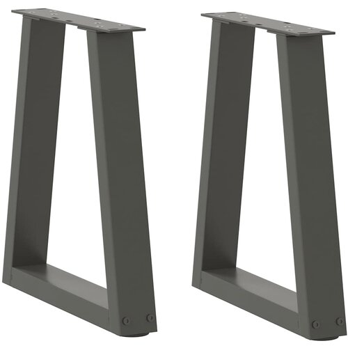 VidaXL Noge blagovaonskog stola V-oblika 2 kom antracit 28x(42-43,3)cm Slike