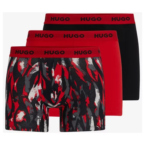Hugo Oprijete boksarice 3 Piece Rdeča