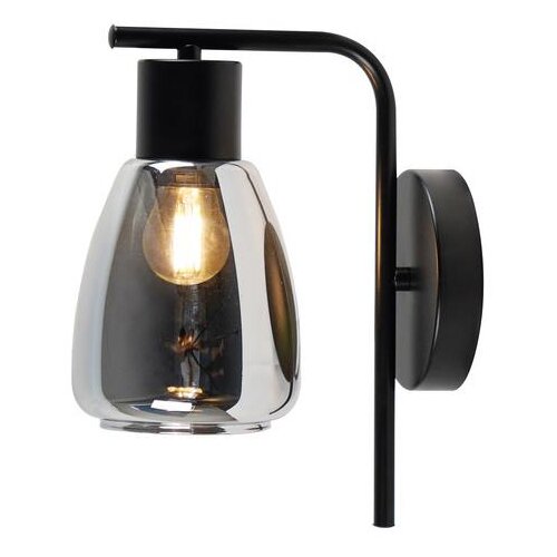  Zidna lampa MOLDO 1xE27/40W/230V crna/dimljena crna Slike