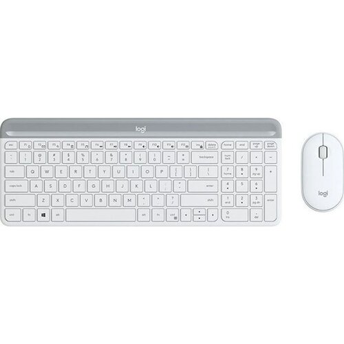 Logitech Tipkovnica Slim Wireless Combo MK470 z miško, bela, brezžična Cene
