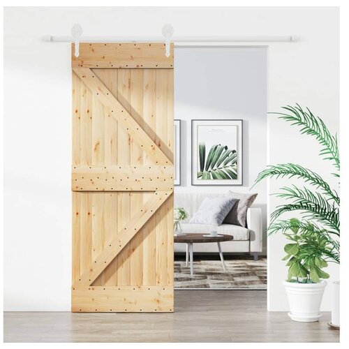 vidaXL Klizna vrata s priborom za montažu 85 x 210 cm masivna borovina Cijene