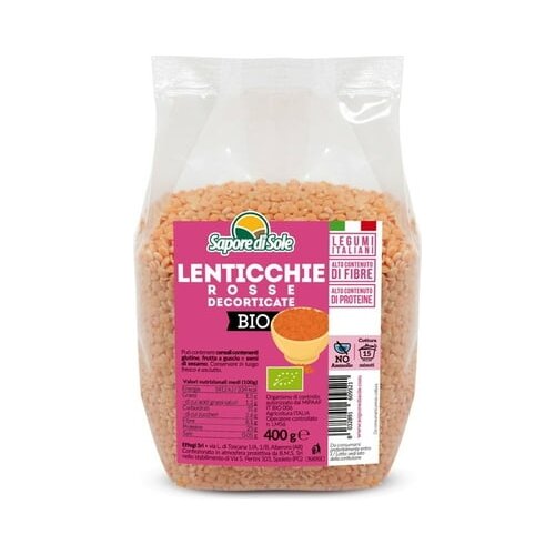 Sapore di Sole bio olupljena rdeča leča Cene