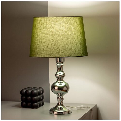 Brilagi Stona lampa CERIA 1xE27/60W/230V prečnik 30 cm sjajni hrom/zelena Slike