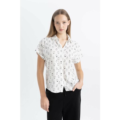 Defacto Regular Fit Shirt Collar Short Sleeve Shirt Slike