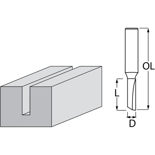 Makita straight bit 1 flute 3x13x51mm D-47379 Slike