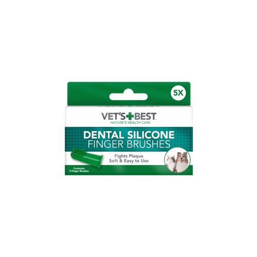 Vet's best dental silikonska četkica za zube pasa 5 kom Slike