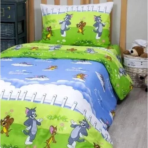  Dečija posteljina Tom &amp;amp; Jerry &amp;ndash; 100% pamuk (140x200 cm) Slike