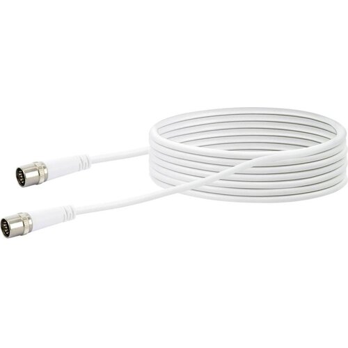 SCHWAIGER antene\, SAT priključni kabel [1x hitri mo&amp;scaron;ki konektor F - 1x hitri mo&amp;scaron;ki konektor F] 7.50 m 10 dB &amp;scaron;tirikratno oklopljen bela, (20432328) Slike