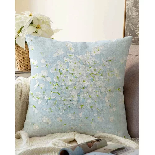 Minimalist Cushion Covers plava jastučnica s udjelom pamuka Blossom, 55 x 55 cm