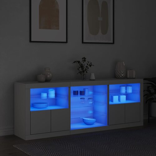 The Living Store Komoda z LED diodami bela 181,5x37x67 cm - Komoda, (21661114) Cene