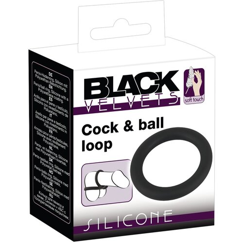Black Velvets cock & ball loop Cene