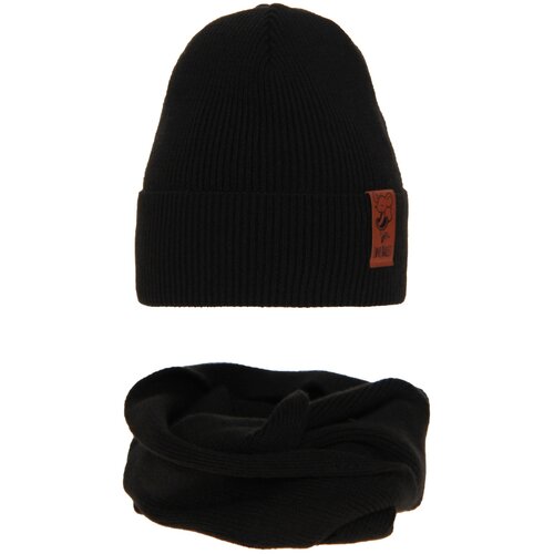AGBO Girl&amp;#039;s winter set: hat and tube scarf black Sana Slike