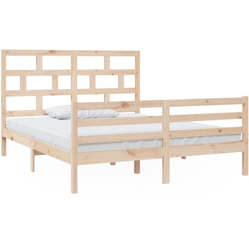 VidaXL Posteljni okvir iz borovine 160x200 cm, (20647016) Slike