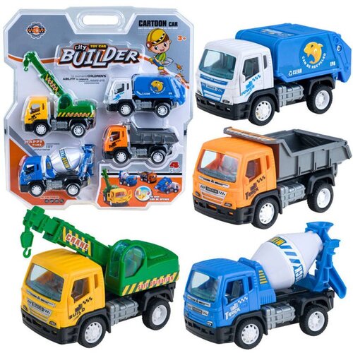  Set građevinskih automobila s kiper dizalicom ZA2103 Cene