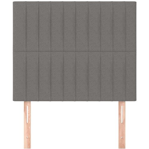  Uzglavlja 2 kom tamnosiva 100x5x78/88 cm od tkanine Slike