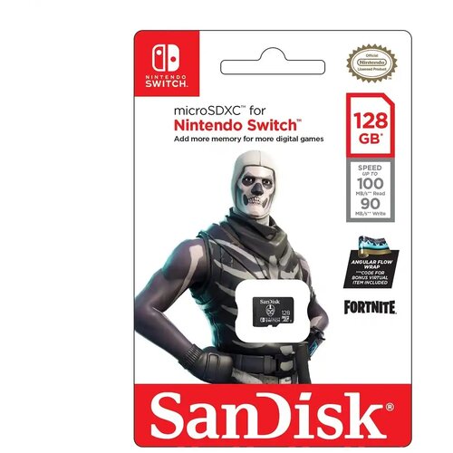 San Disk Fortnite Skull Trooper Edition 128GB microSDXC spominska kartica za Nintendo Switch & 3DS & Wii & PSP & GSM Cene