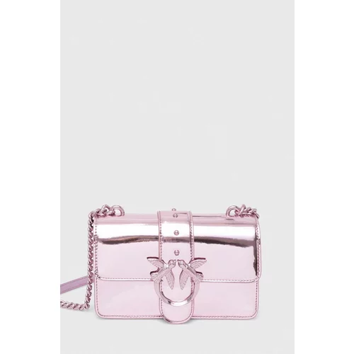 Pinko Usnjena torbica roza barva, 100059 A1JD