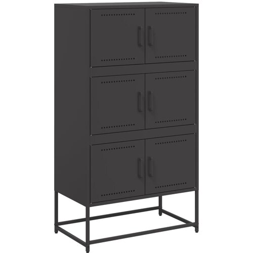 Maison Chic Komoda - Predalnik črna 68,5x38,5x107 cm jeklo, (21715764) Slike