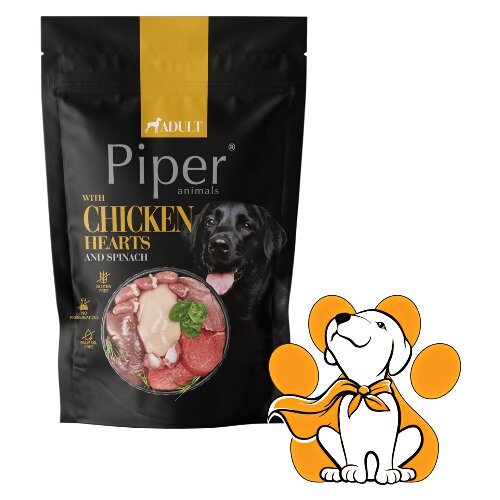 Piper Dog Pouch Chicken Hearts 500g, Vlažna Hrana Sa Pilećim Srcima Za Energiju Cene