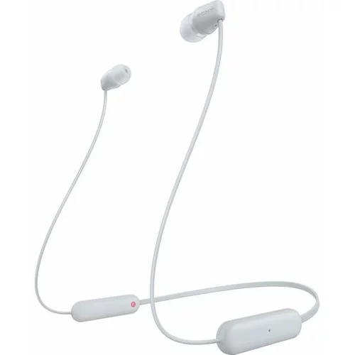 Sony brezžične slušalke WIC-100W, bele