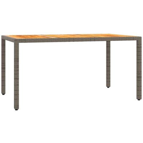  5-dijelni vrtni blagovaonski set sivi od poliratana Siva 150 cm table length Slike