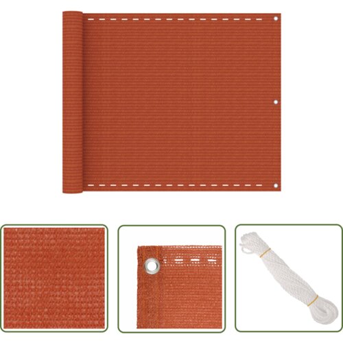  The Living Store Balkonsko platno oranžno 75x400 cm HDPE - Balkonsko Platno, (21743765) Cene