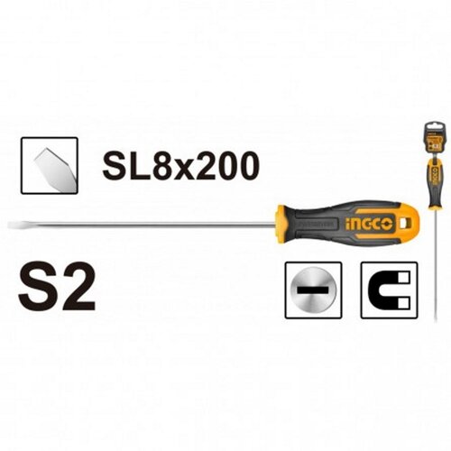 Ingco HS688200 Ravni odvijač SL, 8x200mm Slike
