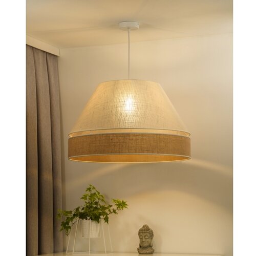  Duolla - Viseći luster na sajli YUTE AVIGNON 1xE27/15W/230V, prečnik 60 cm, siva/braon Slike