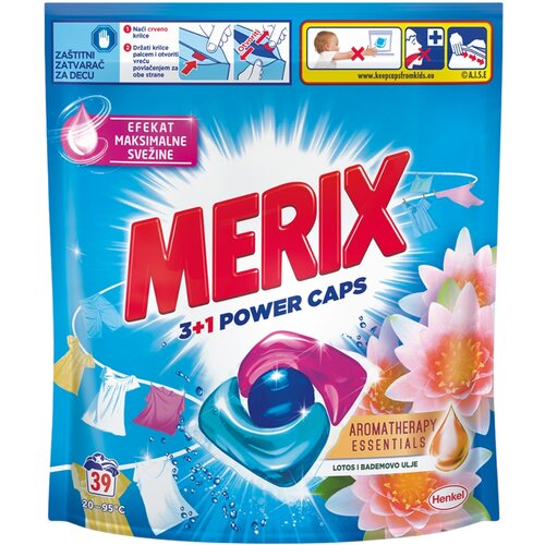 Merix kapsule za pranje obojenog veša 3+1 Orhideja i ulje makadamije Color Power Caps AT 39WL Slike