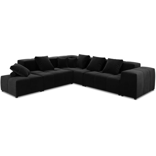 Cosmopolitan Design Črni žametni kotni kavč (obojestranski) Rome Velvet - Cosmopolitan Design Cene