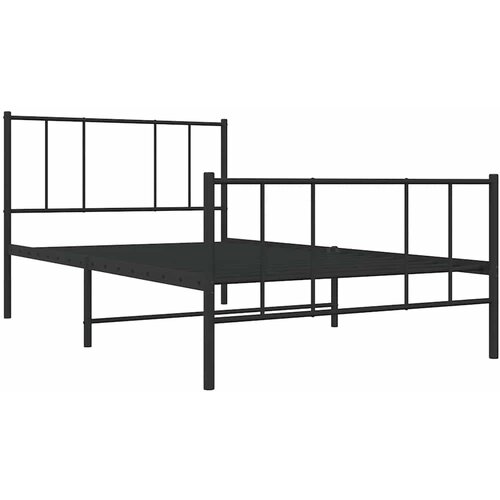  okvir kreveta uzglavlje i podnožje crni 80x200 cm Slike