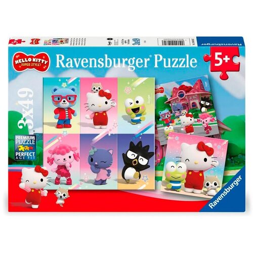 Hello Kitty puzzle and Friends 3 x 49 kom Slike
