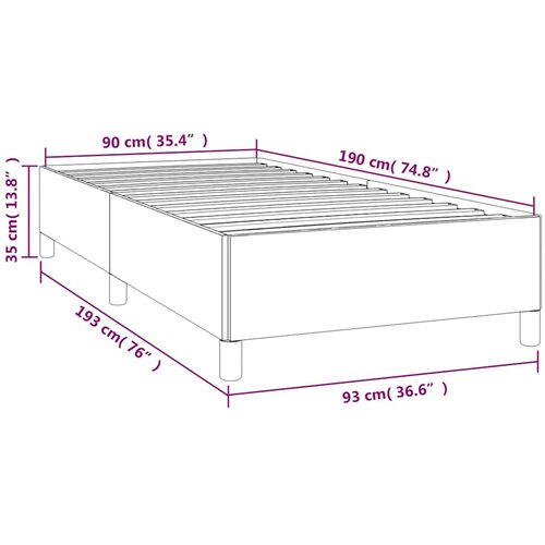  Okvir za krevet bez madraca crni 90x190cm od tkanine Slike
