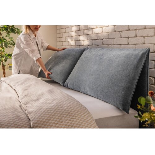Bonami Selection Plavi tapecirani bračni krevet s podnicom i prostorom za odlaganje 160x200 cm Myra Pillow &amp;ndash; Slike